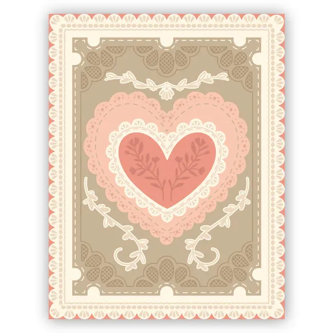 Lace Heart Layering Frames - Honey Cuts