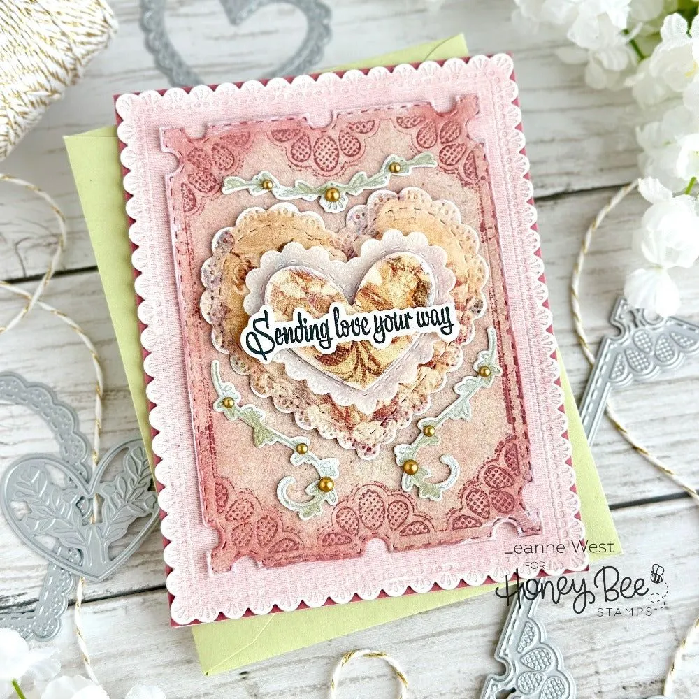 Lace Heart Layering Frames - Honey Cuts