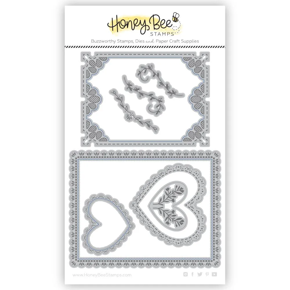 Lace Heart Layering Frames - Honey Cuts