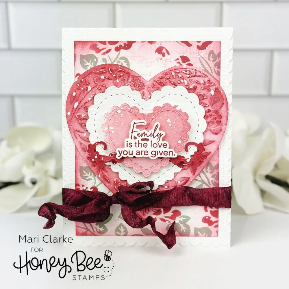 Lace Heart Layering Frames - Honey Cuts