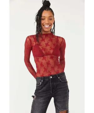 Lady Lux Layering Top Holly Berry