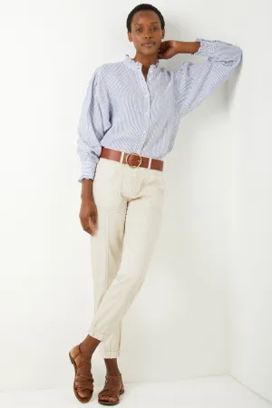 Lara Twill Cargo Pant - Ecru