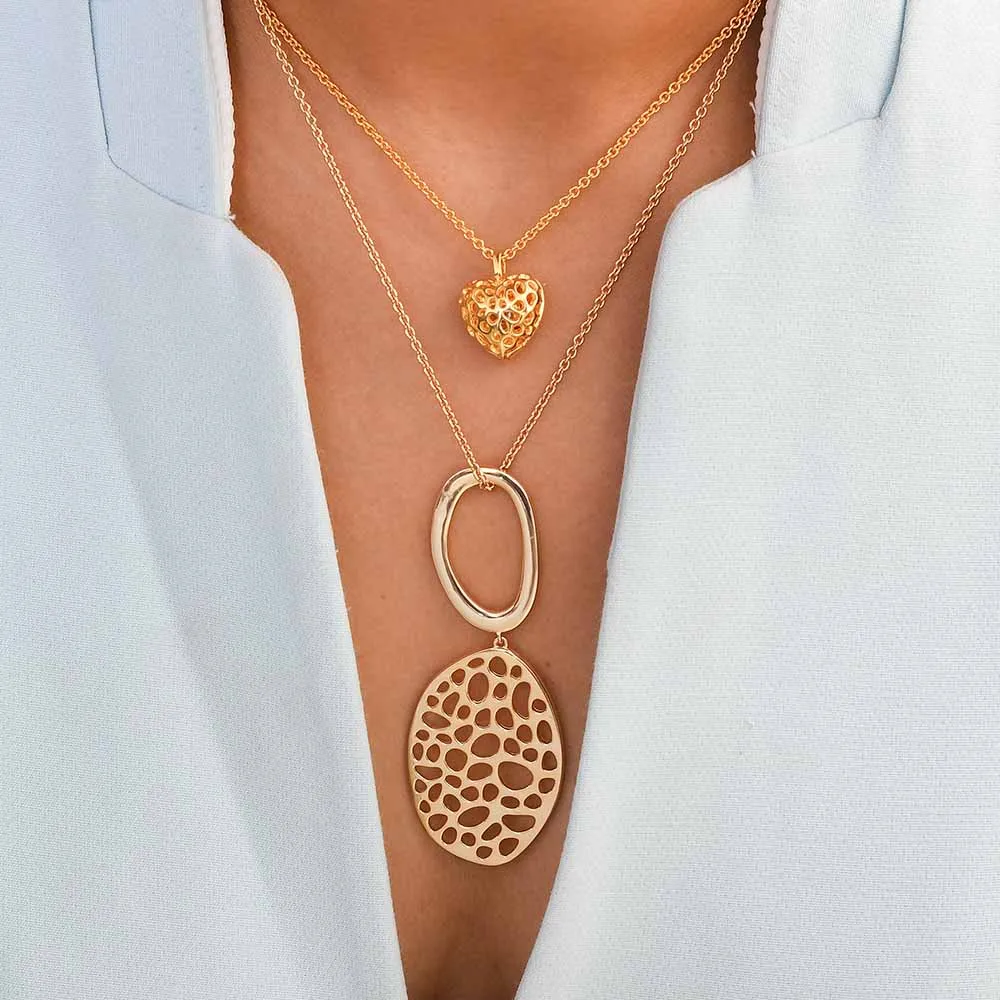 Lattice Double Link Necklace