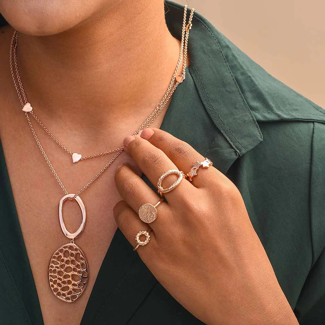 Lattice Double Link Necklace