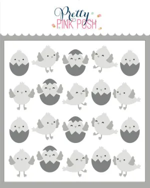 Layered Chicks Stencil (4Lyr)