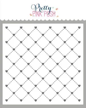 Layered Heart Lattice Stencil (2Lyr)