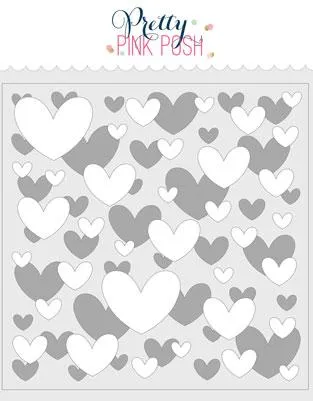Layered Hearts Stencils (2 Pack)