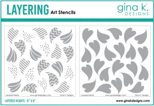 Layered Hearts Stencils