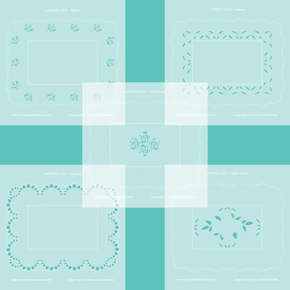 Layered Lace Layering Set Of 5 | 6x6 Stencil
