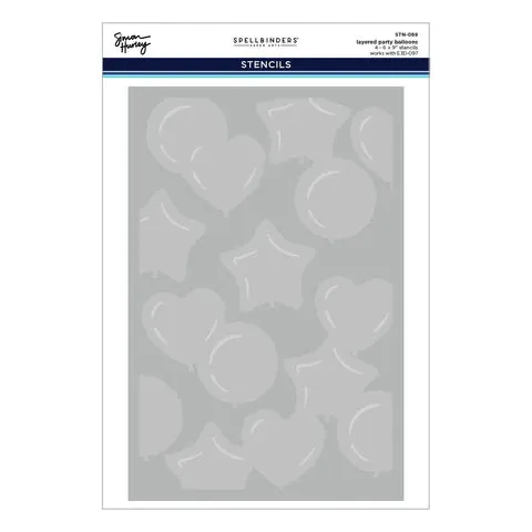 Layered Party Balloons Stencils from Simon's Birthday Bash Collection by Simon Hurley