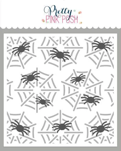 Layered Spider Web Stencil (2 Lyr)