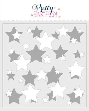 Layered Stars Stencil