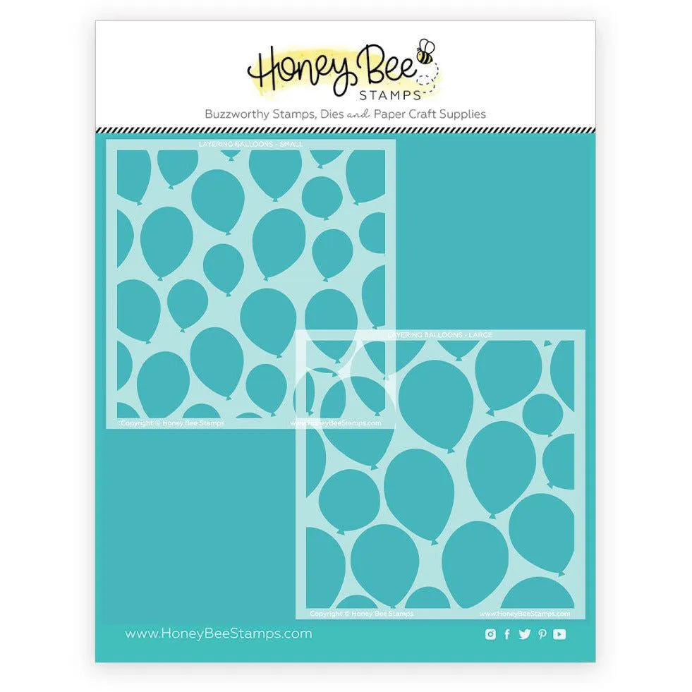 Layering Balloons - Set of 2 6x6" Stencils