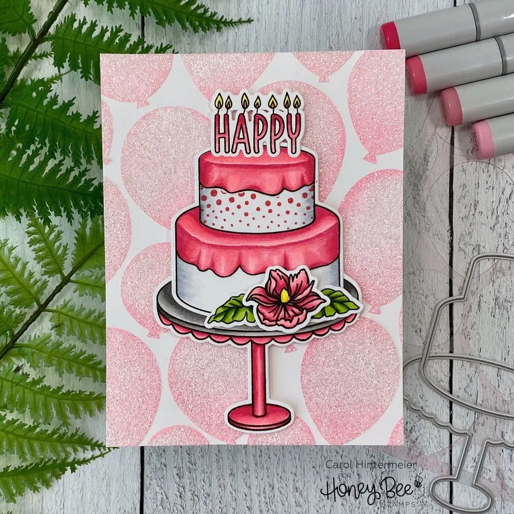 Layering Balloons - Set of 2 6x6" Stencils