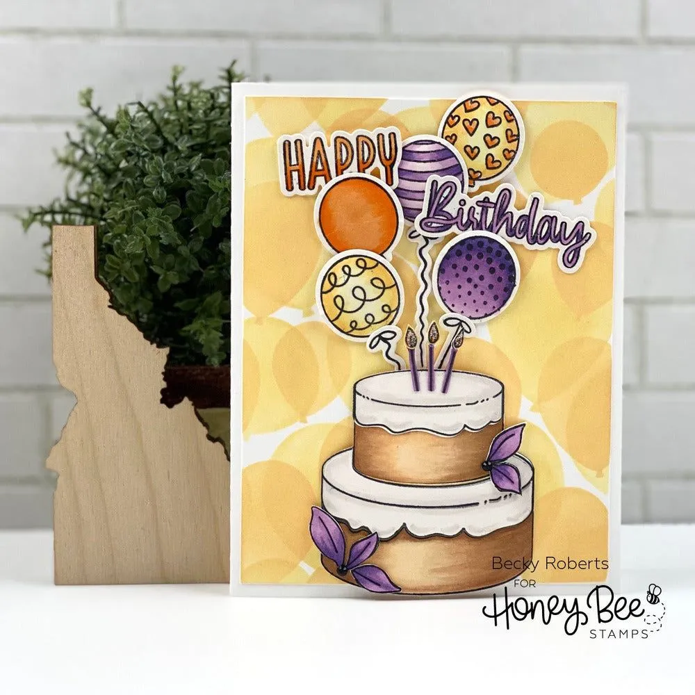 Layering Balloons - Set of 2 6x6" Stencils