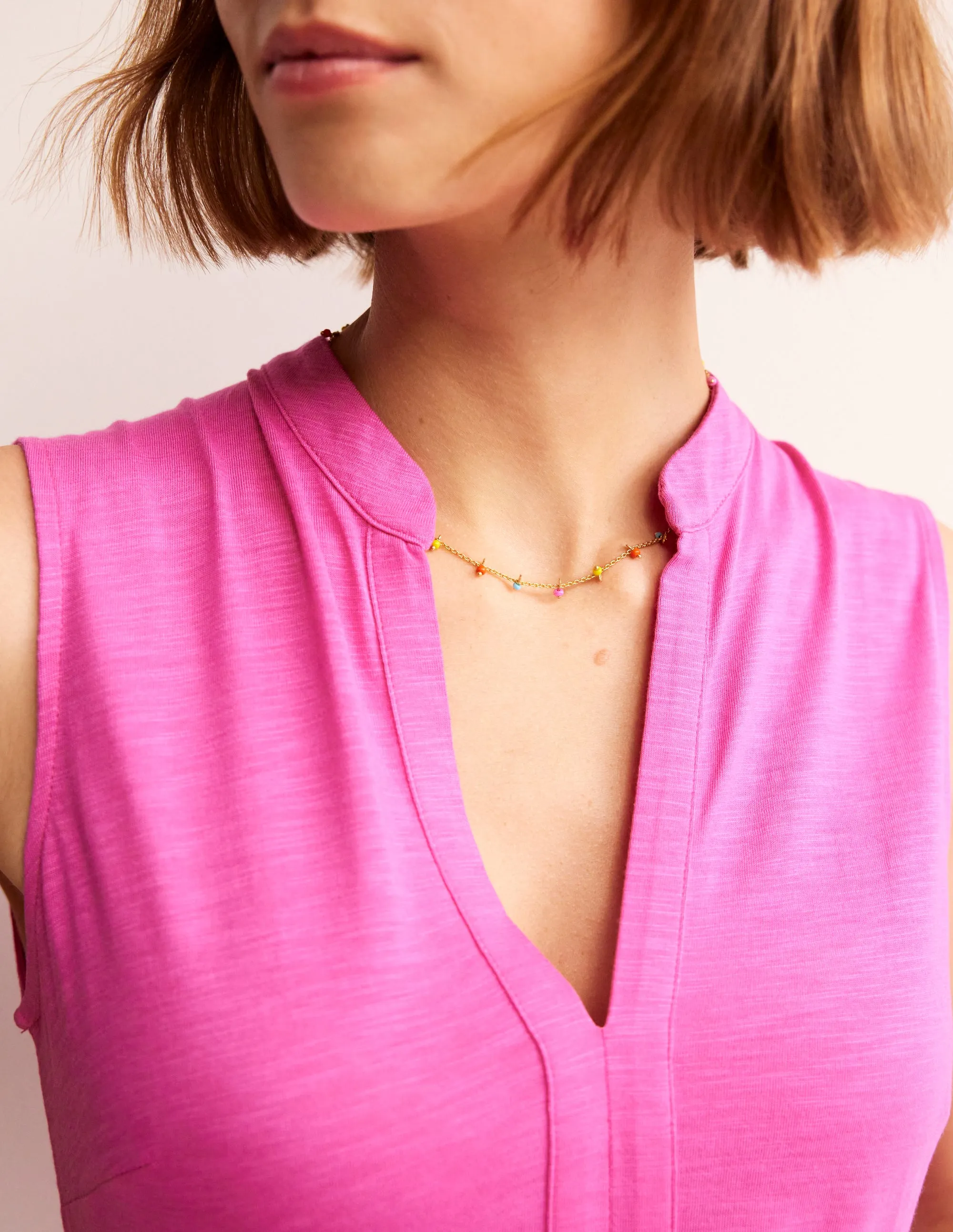 Layering Disc Necklace-Bright Multi