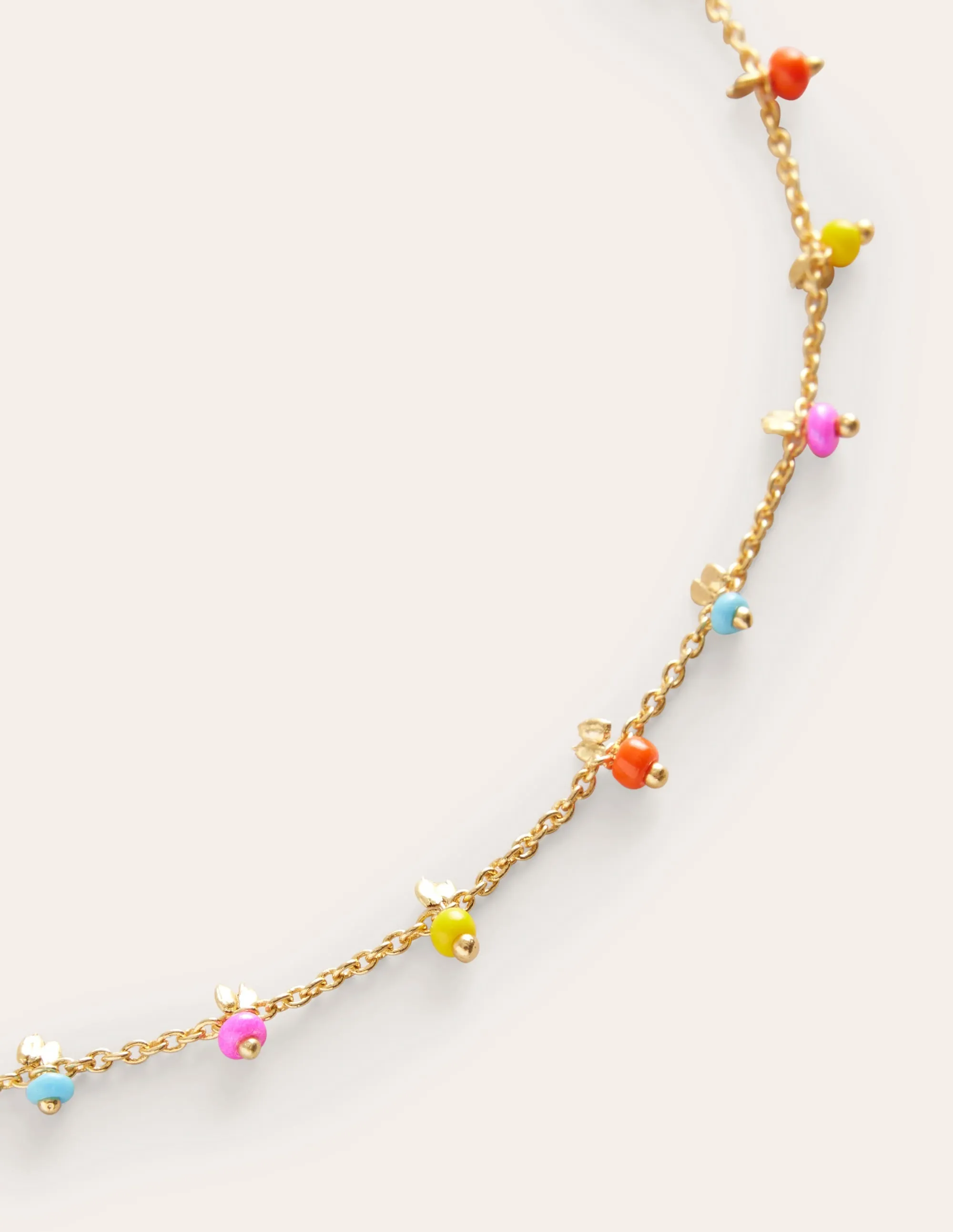 Layering Disc Necklace-Bright Multi