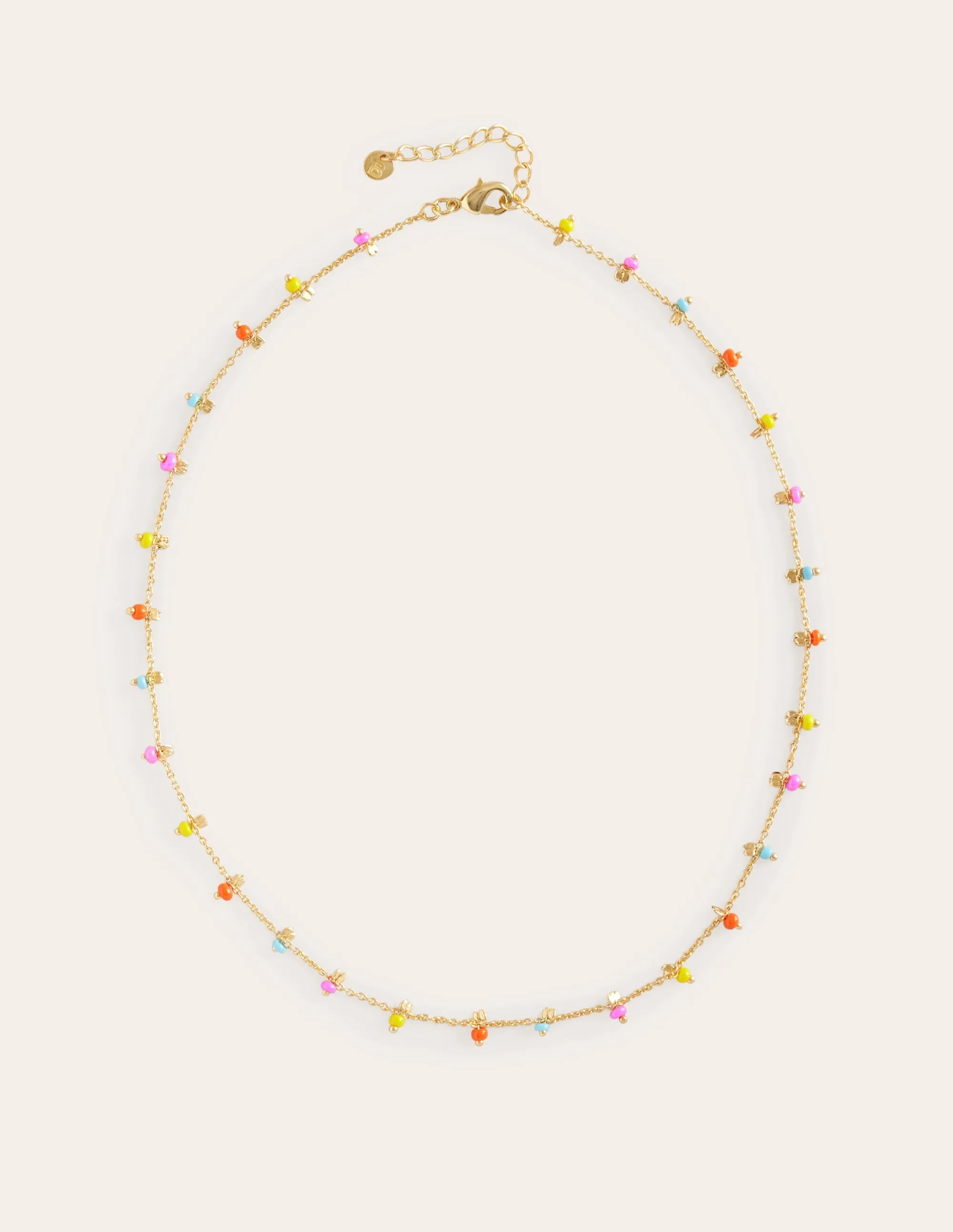 Layering Disc Necklace-Bright Multi