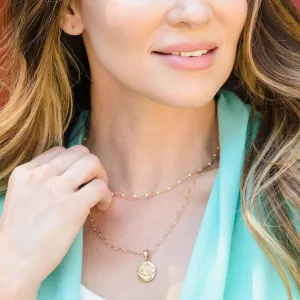 Layering Gold Evil Eye Pendant Charm