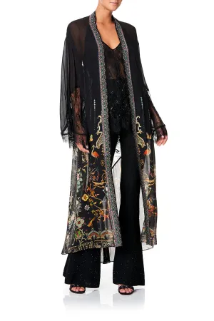 LAYERING ROBE WITH LACE INSERT REBELLE REBELLE