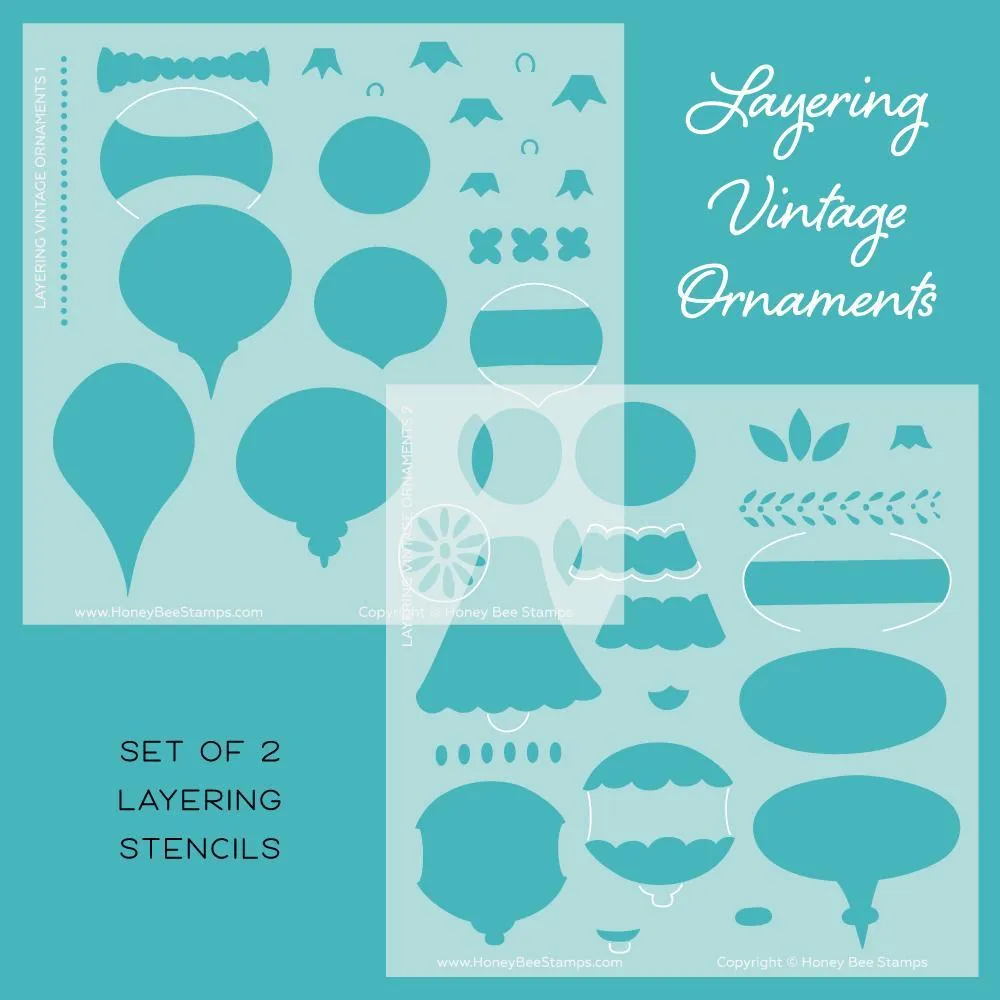 Layering Vintage Ornaments | Stencils | Set of 2