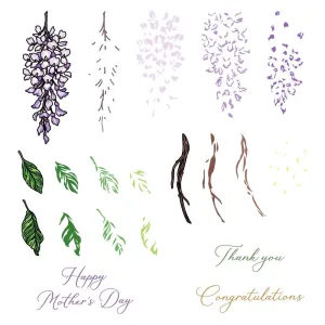Layering Wisteria - 6x8 Stamp Set - Retiring
