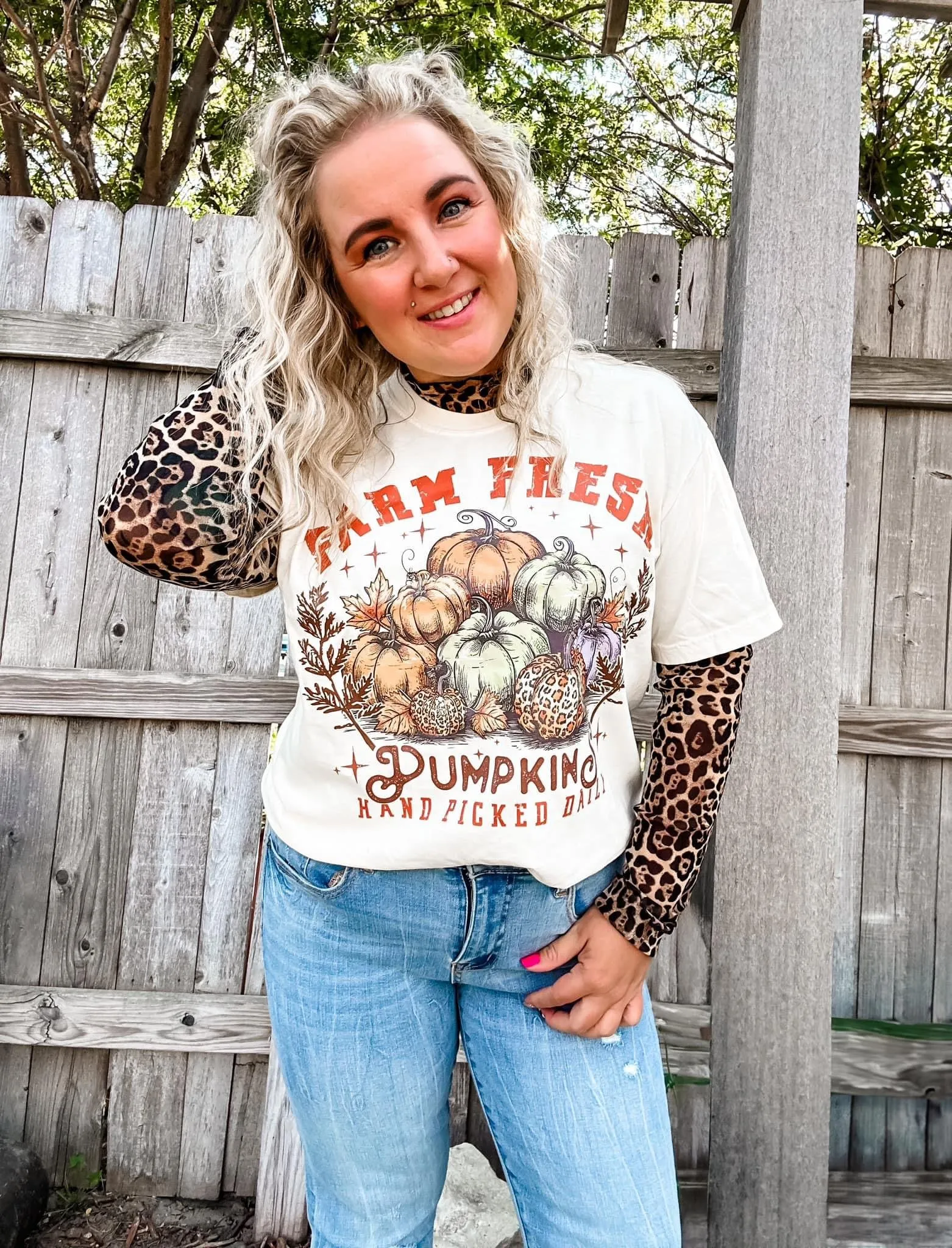 Leopard Mesh Layering Top