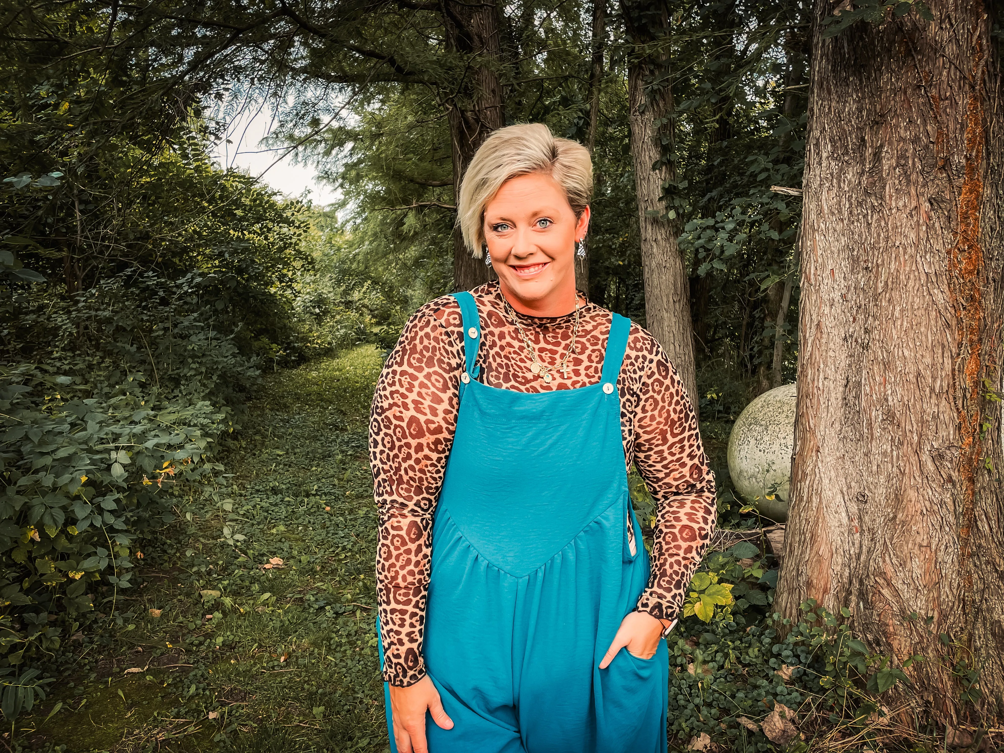 Leopard Mesh Layering Top