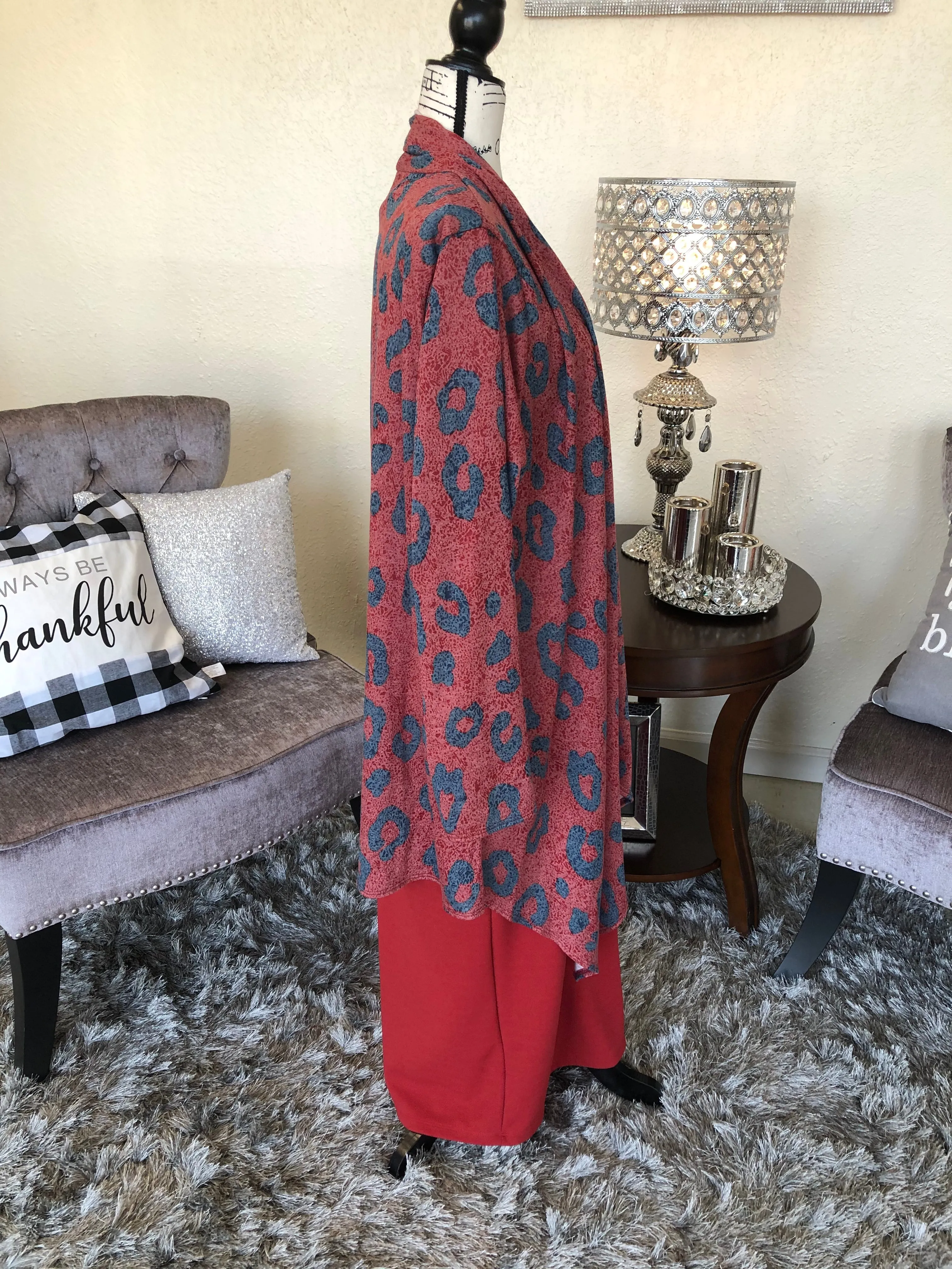 Leopard Print Sweater Cardigan (PL)