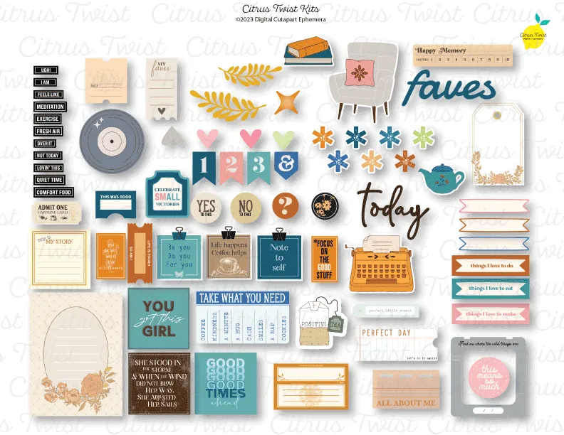 Life Crafted - ALL ABOUT ME - Digital Ephemera