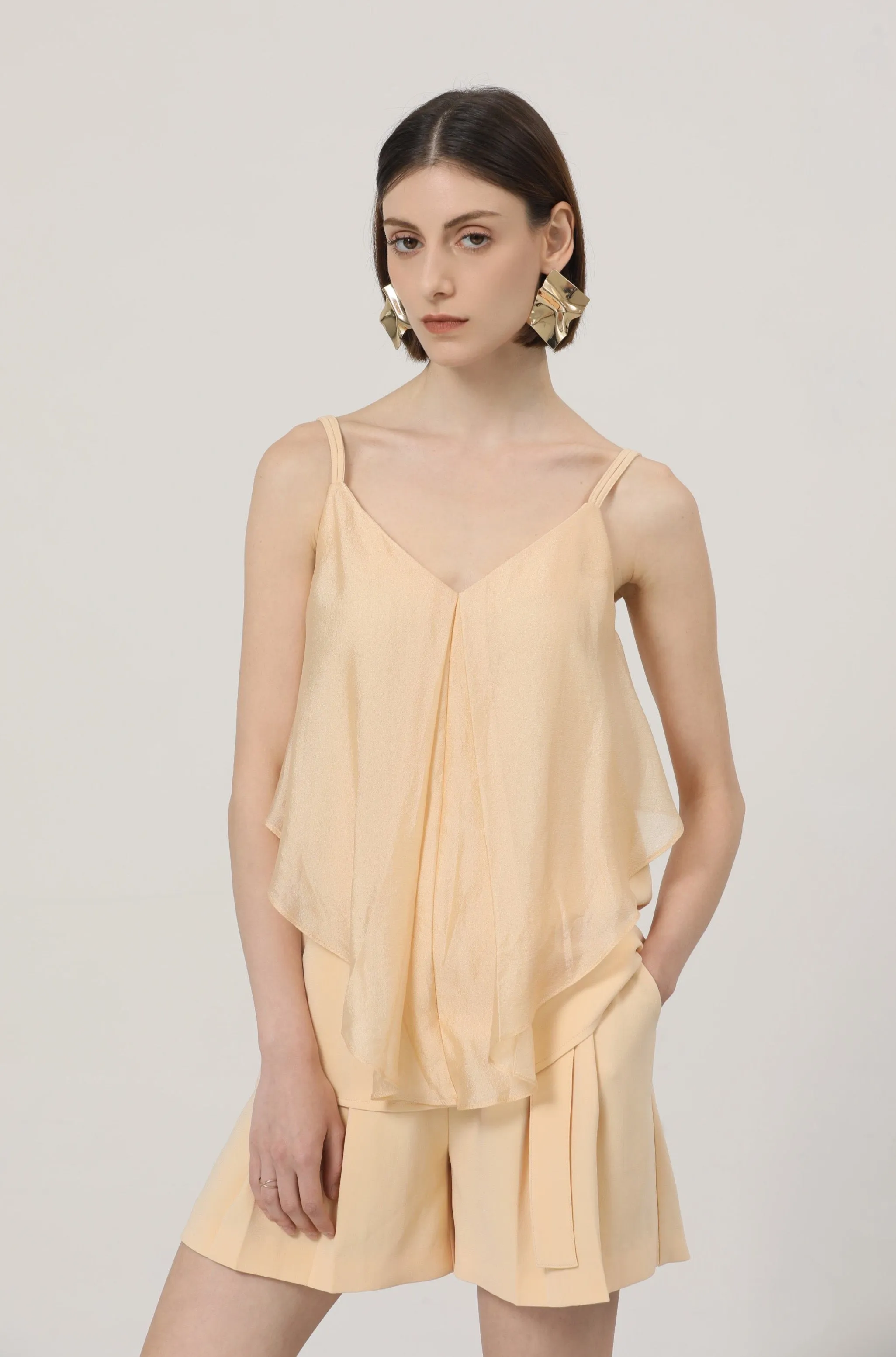 LINDONG | Sybille Yellow Layering Suspender Top