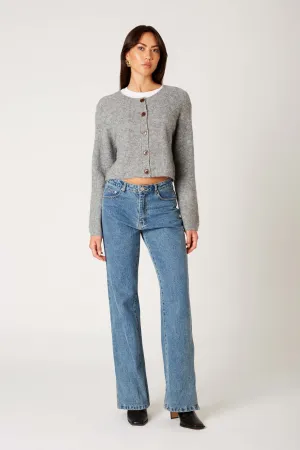 Lisa Cropped Cardigan | Heather Grey