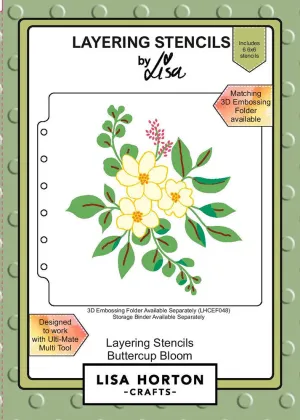 Lisa Horton Crafts Layering Stencils Buttercup Blooms