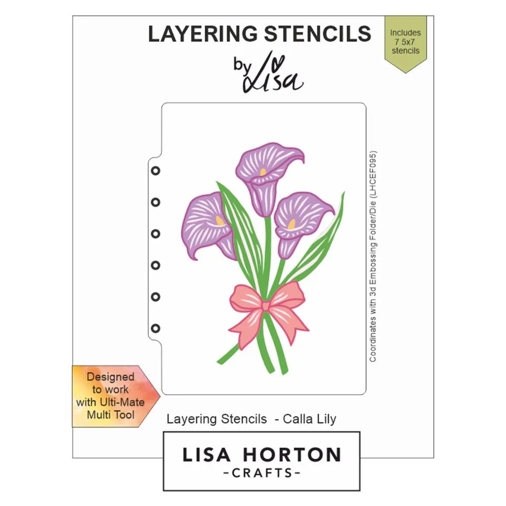 Lisa Horton Crafts Layering Stencils Calla Lilly