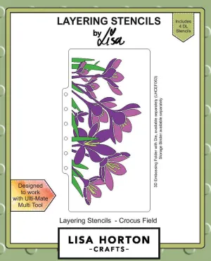 Lisa Horton Crafts Layering Stencils Crocus Field