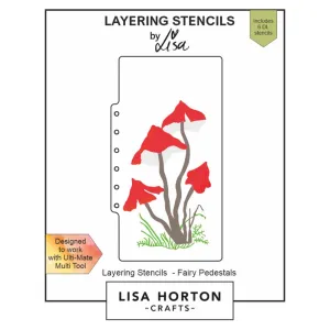 Lisa Horton Crafts Layering Stencils Fairy Pedestals