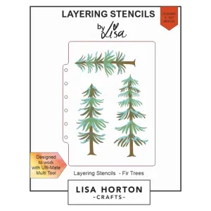 Lisa Horton Crafts Layering Stencils Fir Trees