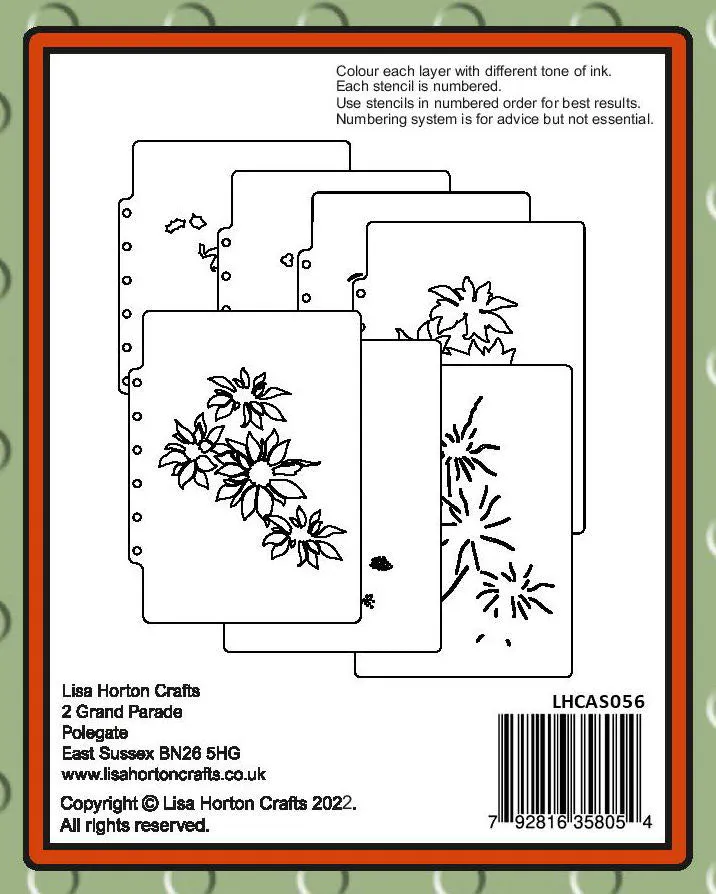 Lisa Horton Crafts Layering Stencils Poinsettia And Holly