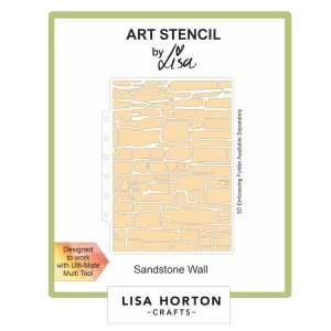 Lisa Horton Crafts Layering Stencils Sandstone Wall