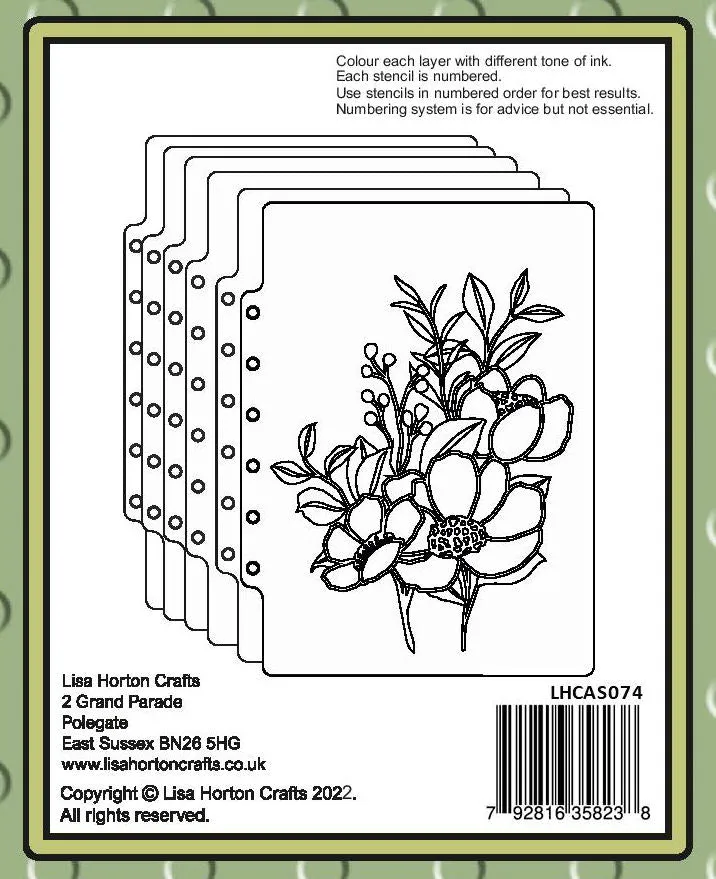 Lisa Horton Crafts Layering Stencils Spring Anemone