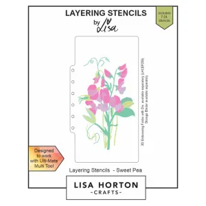 Lisa Horton Crafts Layering Stencils Sweet Pea