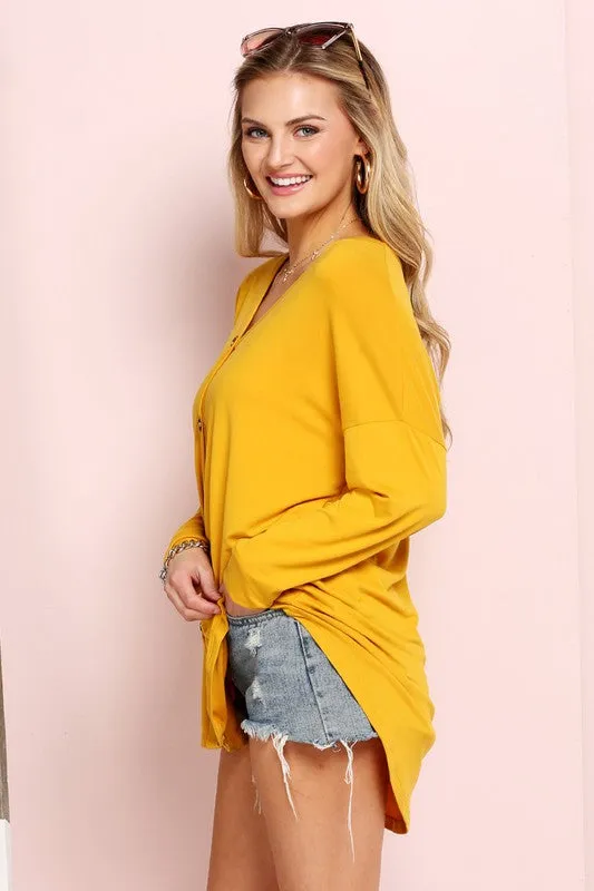 Long Sleeve Button Up Layering Shirt
