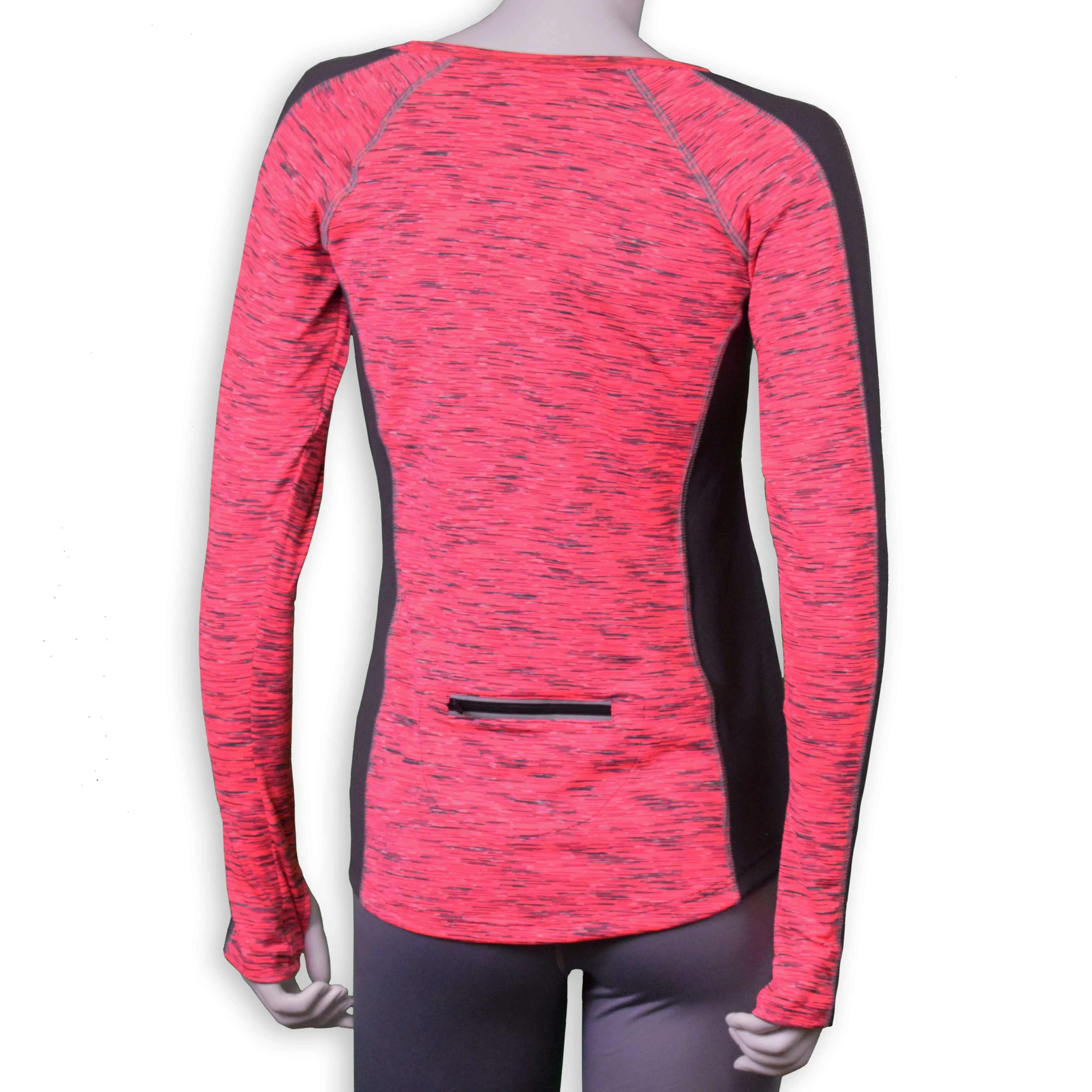 Long Sleeve Reflective Women's Piper Tee in Afterglow/Graphite