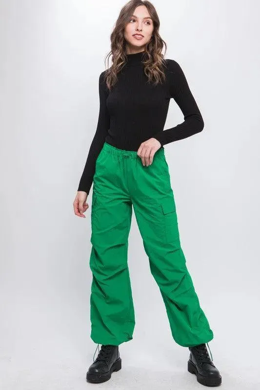 Loose Fit Parachute Cargo Pants