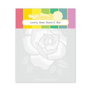 Lovely Rose Stencil Duo