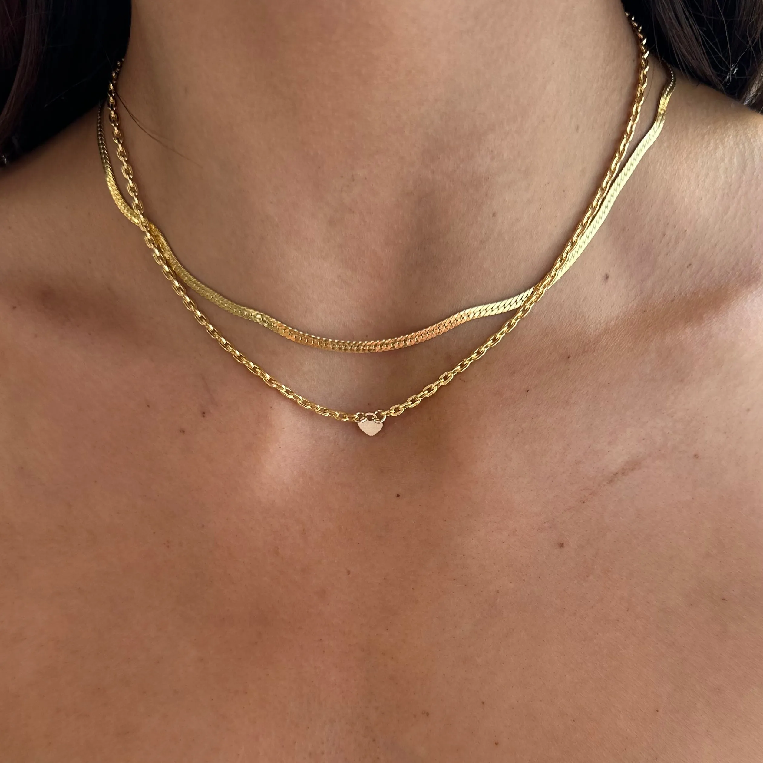 lovers choker   herringbone necklace layering set