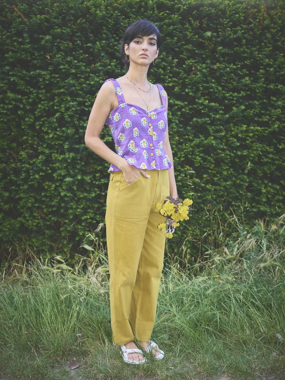 Lowie Les Indiennes Peplum Cami Top