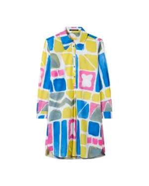 Luisa Cerano Graphic Cotton Shirt Dress