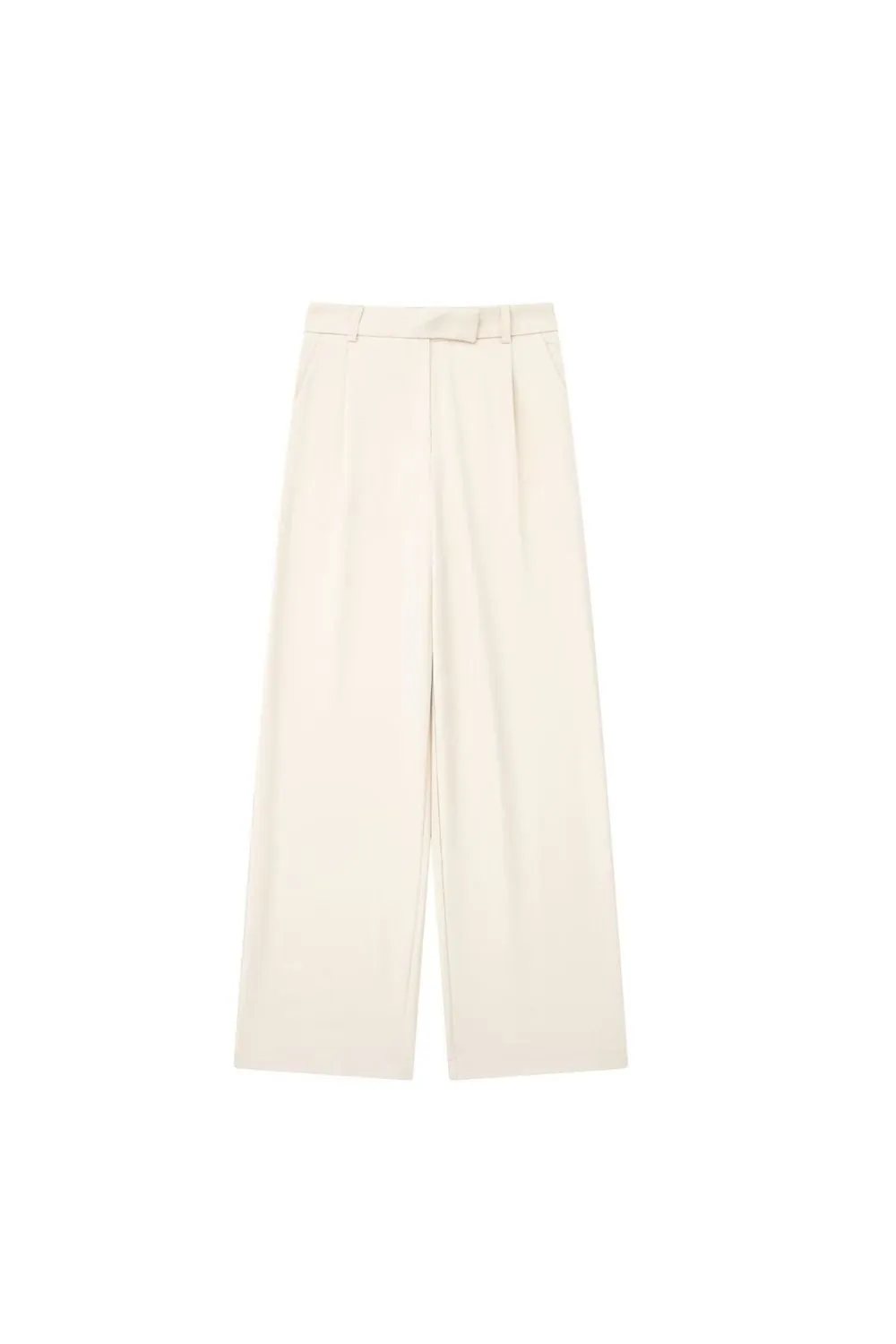 'Madeline' Pleated High-Waist Wide-Leg Pants