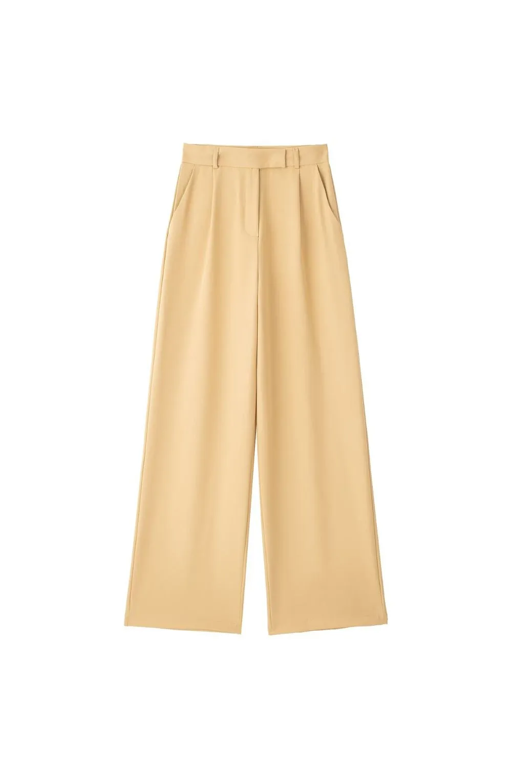 'Madeline' Pleated High-Waist Wide-Leg Pants
